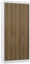 Guarda Roupa Modulado 102cm com 3 Portas Taiga Branco/Avelã L01 - Mpoz
