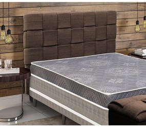 Cabeceira Cama Box Casal 140 cm Ravena Linho Marrom - Simbal - Marrom