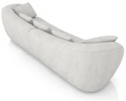 Sofá 3 Lugares 272cm Orgânico Pé Madeira Yume Linho Gelo Z55 - Mpozena
