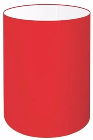 Cúpula Abajur Cilíndrica Cp-7003 Ø15x20cm Vermelho