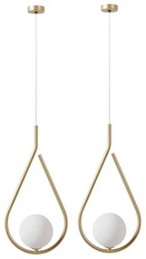 Kit 02 Pendente Gota Globo Ø12Cm C/ Rosca Alumínio 1Xg9 - Qimporta Kit... (PRETO, FOSCO)