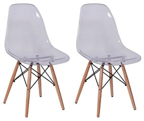 Conjunto 2 Cadeiras Eiffel Incolor - Conjunto 2 Cadeiras Eiffel - Incolor