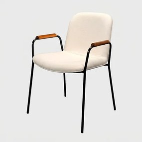 Cadeira Fit Off White Base Preta