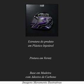 Quadro 3D Decorativo Helmet Capacete F1 50X50 LH 2019 G53 - Gran Belo
