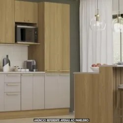 Paneleiro de Cozinha 4 Portas 70cm Mirella Freijó/Cinammon L01 - Mpoze