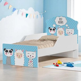Mini Cama Infantil 153,2x79cm com Proteção Lateral Personagens K02 - D'Rossi - MELHORES AMIGOS