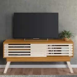 Rack Bancada de TV 65 Pol 150cm Keli Z10 Off/Cinamomo - Mpozenato
