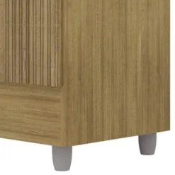 Guarda Roupa Solteiro 103cm Com 4 Portas Mayra Nature/Champanhe V02 -