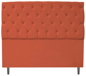 Cabeceira Estofada Liverpool 195 cm King Size Suede Terracota - ADJ Decor