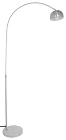Luminaria De Piso Metal Inox Marmore Arco - BRANCO