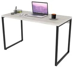 Mesa de Escritório Office 135cm Estilo Industrial Prisma C08 Snow - Mp