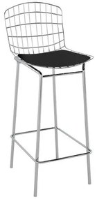 Kit 4 Banquetas Cadeira Bertóia Cromado Alta Aramado Luxo
