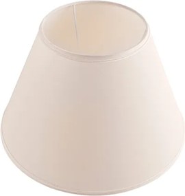 Cupula Para Abajur Tecido Bege Boca Larga 34Cm