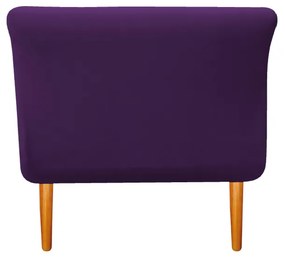 Recamier Estofado Ari 90 cm Solteiro Suede Roxo - ADJ Decor