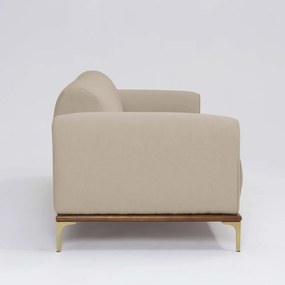 Sofá 3 Lugares Tóquio D07 230cm Linho Marfim - D'Rossi