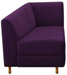 Recamier Valéria 140cm Lado Esquerdo Suede Roxo - ADJ Decor