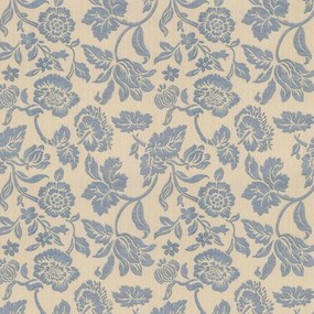 Adesivo floral linho bege e azul