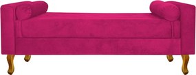 Recamier Félix Solteiro 120cm Suede Pink - ADJ Decor