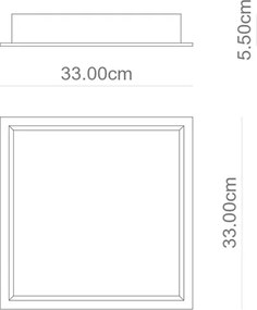 Plafon Led Embutir Quadrado Branco 25W Sevilha - LED BRANCO QUENTE (3000K)