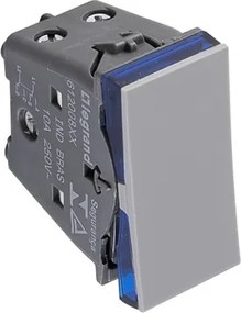 Modulo Interruptor Bipolar Paralelo Cinza Pial Plus+