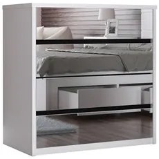 Cômoda Espelhada 4 Gavetas Blank F04 Branco - Mpozenato