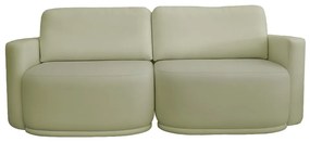 Sofá 2 Lugares Orgânico 194cm Modulado para Sala Brumma Bouclê  K01 - D'Rossi - Verde