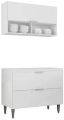 Armário de Cozinha CP01 Para Pia 100cm Pérola Z34 Branco - Mpozenat