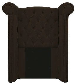 Kit Cabeceira e Calçadeira Veneza 100 cm Solteiro Corano Marrom - ADJ Decor