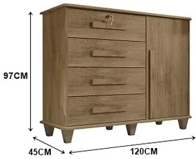 Cômoda Sapateira Grécia Cinamomo – RV Móveis