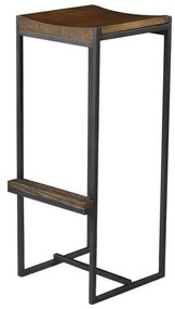 Banqueta Bronx Assento Rustic Brown Pe Aco 75cm - 38356 Sun House