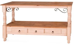 Aparador 3 Gavetas com Pés Torneados - Wood Prime MY 907397