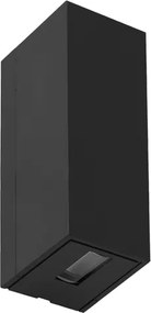 Arandela Led Abs 5W 3000K Ip65 2 Fachos Medios Flux - PRETO