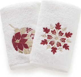 Jogo 2 Lavabos Trussardi 100% Algodão Casimiri - Branco Branco