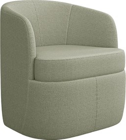 Poltrona Decorativa Design Moderno Bel Sala de Estar Base Giratória Bouclê Verde Oliva G33 - Gran Belo