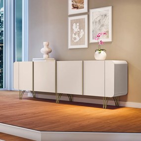 Balcão Aparador Buffet Anabelle Off H01 - D'Rossi - Off White