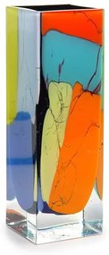 Vaso 27 MS Lascas Coloridas Murano Cristais Cadoro