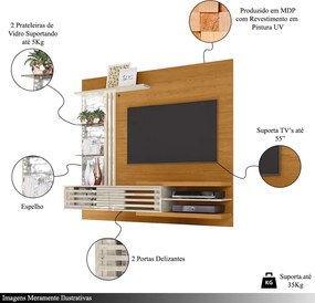 Bancada Suspensa Minum MDP Pintura UV até 55 Cinamomo/OffWhite G97 - Gran Belo