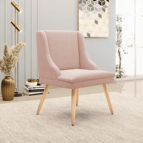 Cadeira Sala de Jantar Pé Palito Natural Liz Boucle D03 - D'Rossi - Rose