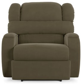 Poltrona do Papai Sala de Cinema Reclinável Kylie Power Elétrica Veludo Capuccino G23