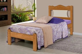 Cama De Solteiro Munique Nature/Off White - Gabrielli Móveis