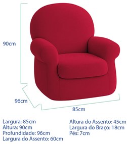 Poltrona Natalina Papai Noel Merry Christmas Suede