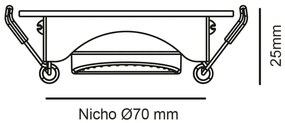 Spot De Embutir Quadrado 5W 3000K Led Bivolt 8,6X8,6X2,5Cm | Opus Eco... (Branco)