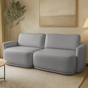 Sofá 2 Lugares Orgânico 174cm Modulado para Sala Brumma Bouclê  K01 - D'Rossi - Cinza