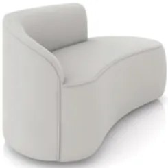 Sofá 2 Lugares Para Sala 140cm Orgânico Wendi Veludo Cinza I01  - Mpoz