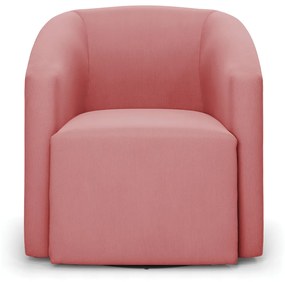 Poltrona Decorativa Base Giratória Stella Max Suede D03 - D'Rossi - Rose