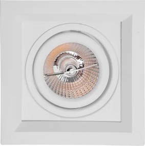 Plafon De Embutir 13,8X13,8Cm Recuado Ii - BRANCO