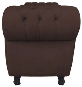 Recamier Baú Londres 1,40 cm Suede Marrom - D'Rossi