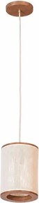 Pendente Palha E Mdf Castanho Ø15cm Apollo