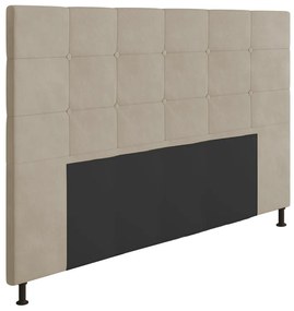 Cabeceira Stambul Para Cama Box Queen 160 cm Suede Bege - D'Rossi
