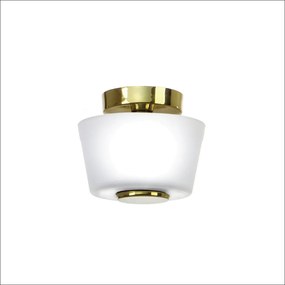 Plafon Shep 11X13X13Cm Ponteira Vidro Metal Alumínio 02Xg9 - Old Artis... (DOURADO BRILHO)